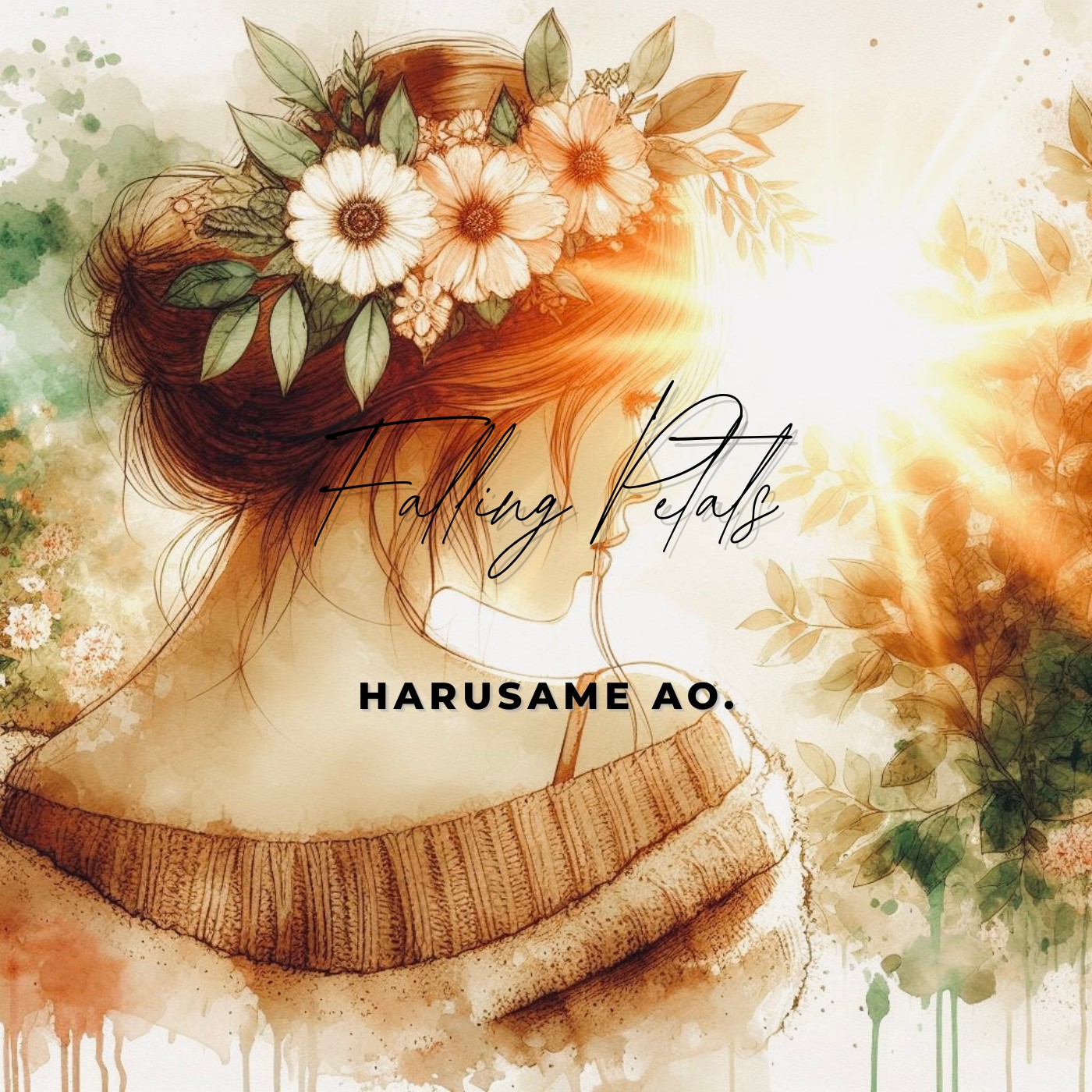 A Jazz Cafe Bathed in Sunlight: Falling Petals